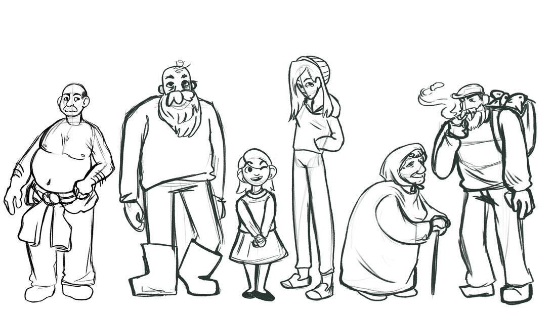 Fish Kid Townsfolk Concepts